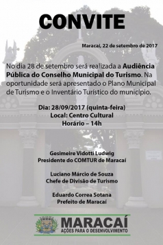 Audiência Pública do Conselho Municipal do Turismo