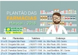 Plantão Farmácias - Outubro 2018